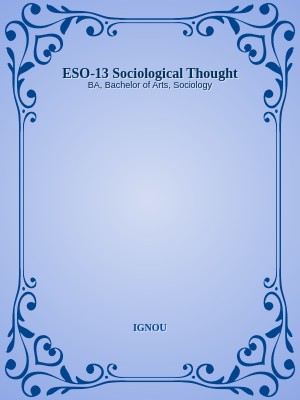ESO-13 Sociological Thought